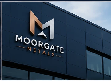 Moorgate Metals corporate signage concept